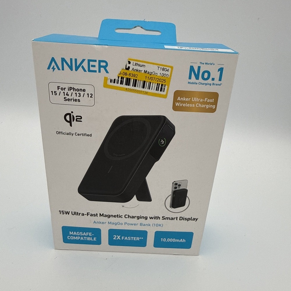 Anker MagGo Magnetic 15W QI2 Wireless Battery 10,000 mAh w/ LCD - OPEN BOX